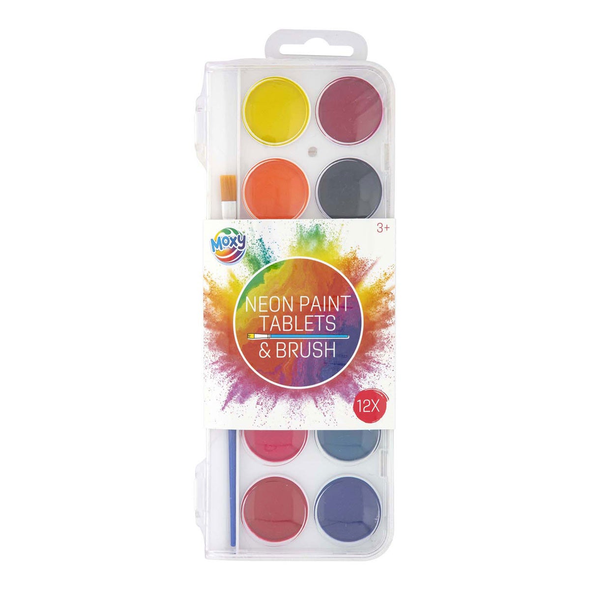 Neon paint tablet 12 kleuren Neon paint tablet 12 kleuren