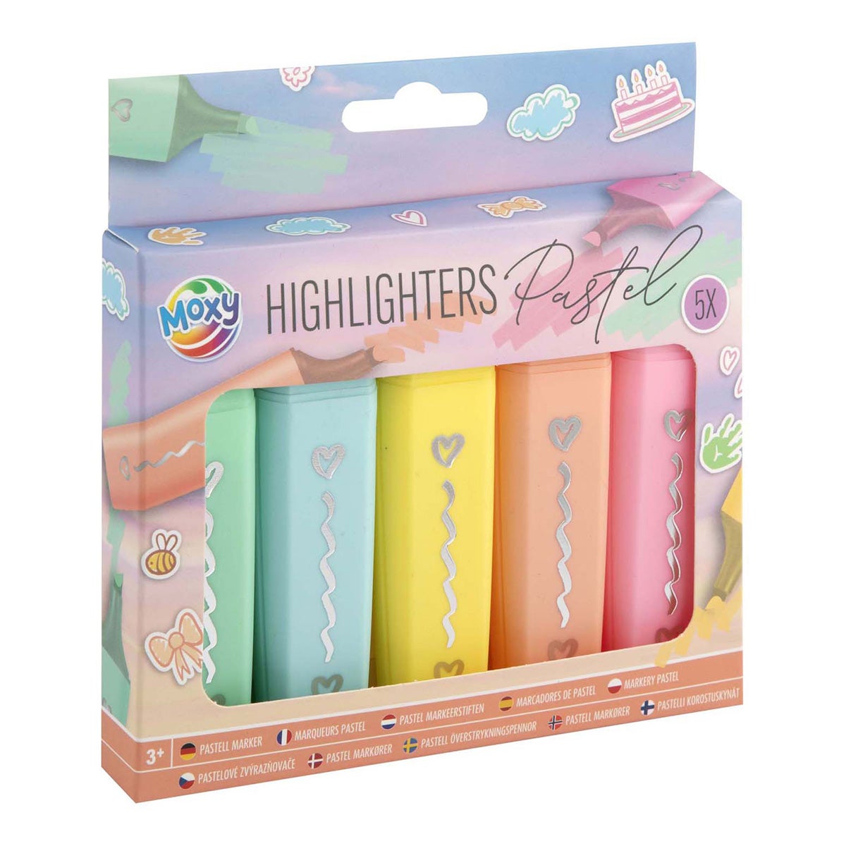 Highlighters pastel 5st. Highlighters pastel 5st.
