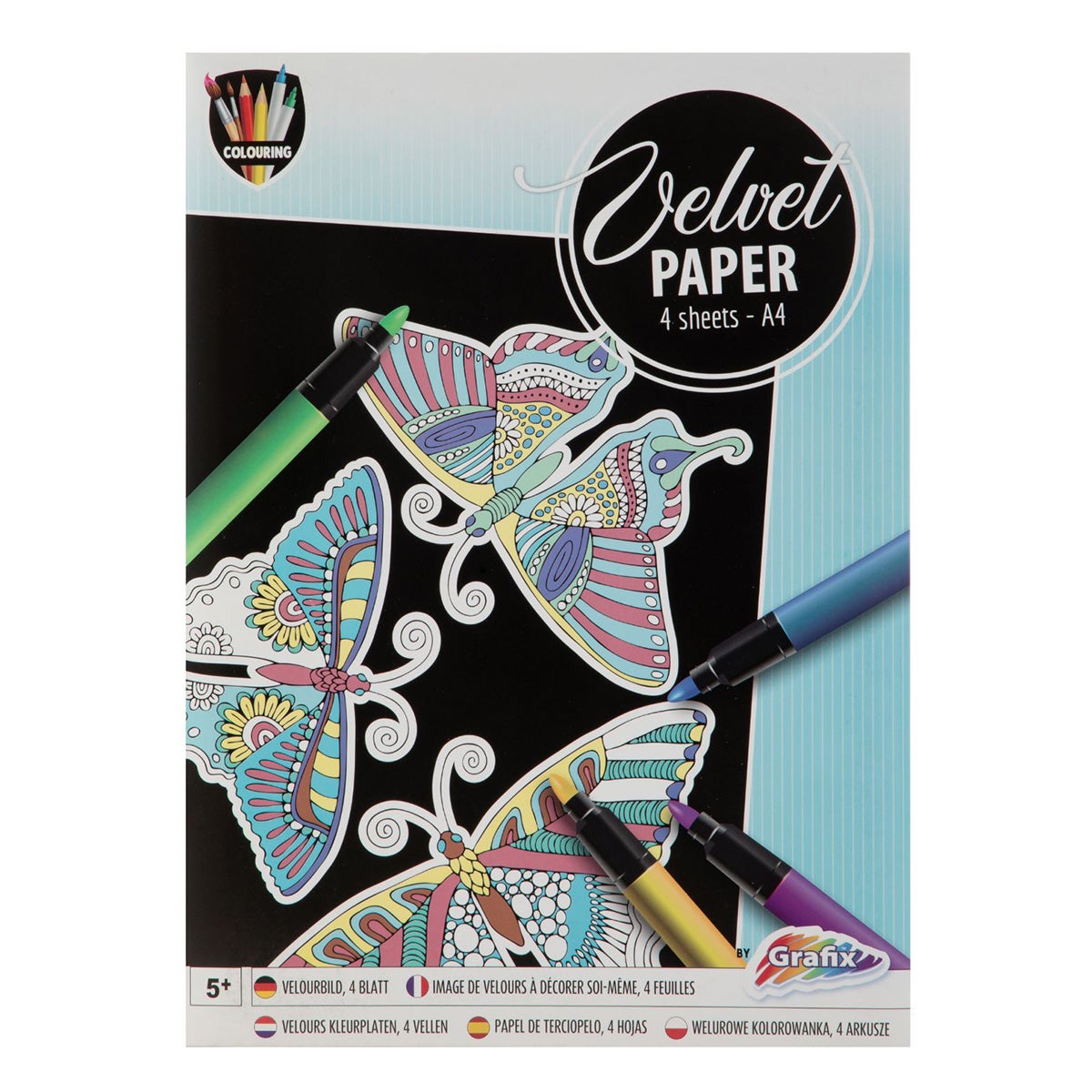 Kleurboek velvet A4 4 pagina's Kleurboek velvet A4 4 pagina's