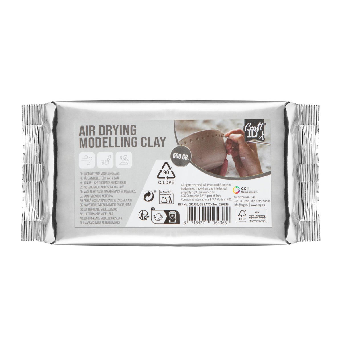 Modelling clay 500 g wit Modelling clay 500 g wit