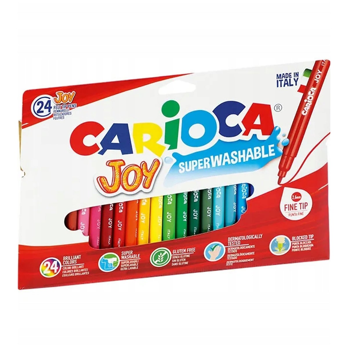 Viltstiften fijn Carioca 24 stuks Viltstiften fijn Carioca 24 stuks