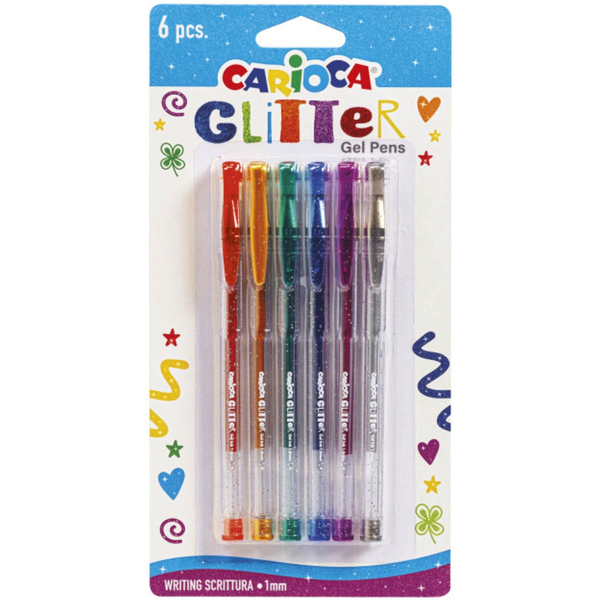 Gelpen glitter Carioca 6 stuks Gelpen glitter Carioca 6 stuks