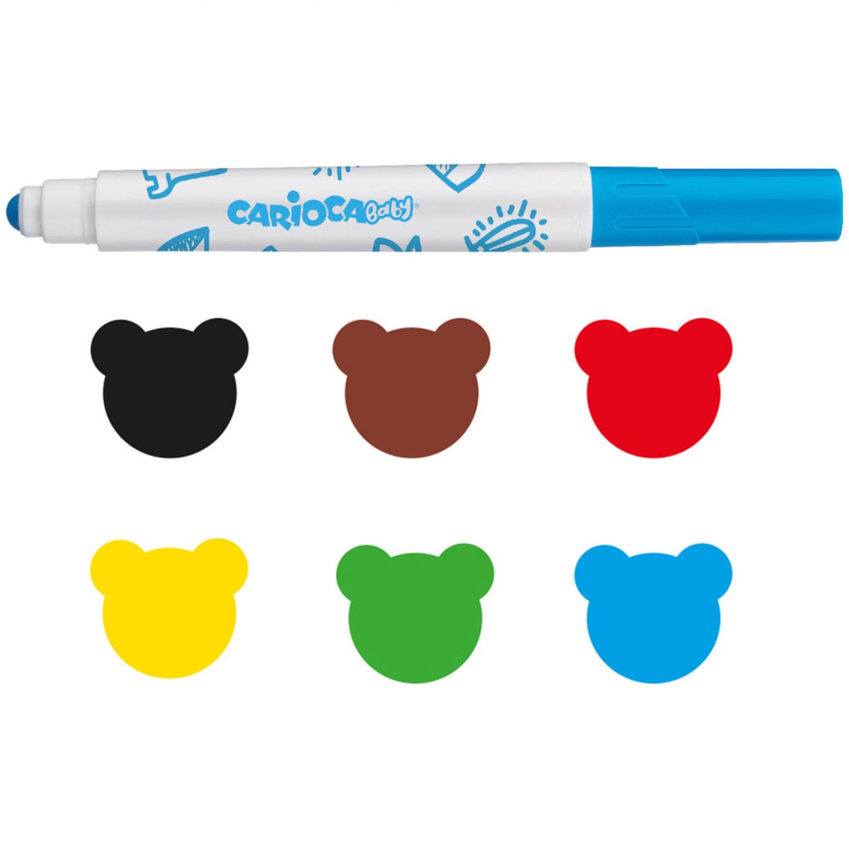 Viltstiften afwasbaar baby Carioca 6 stuks Viltstiften afwasbaar baby Carioca 6 stuks
