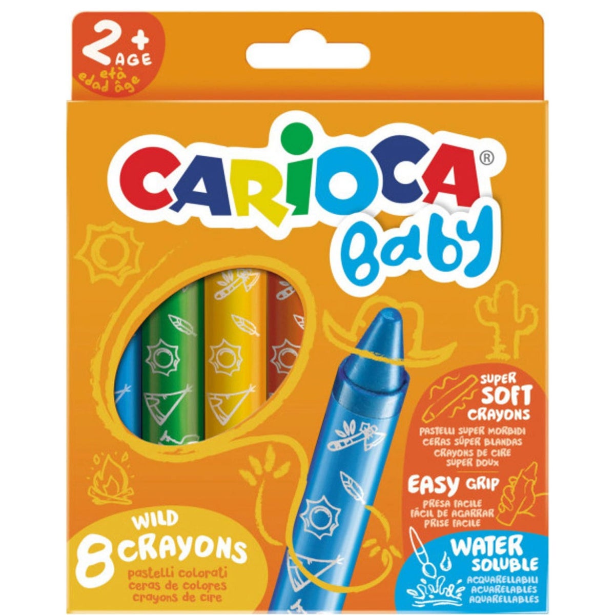 Waskrijt baby Carioca 8 stuks Waskrijt baby Carioca 8 stuks