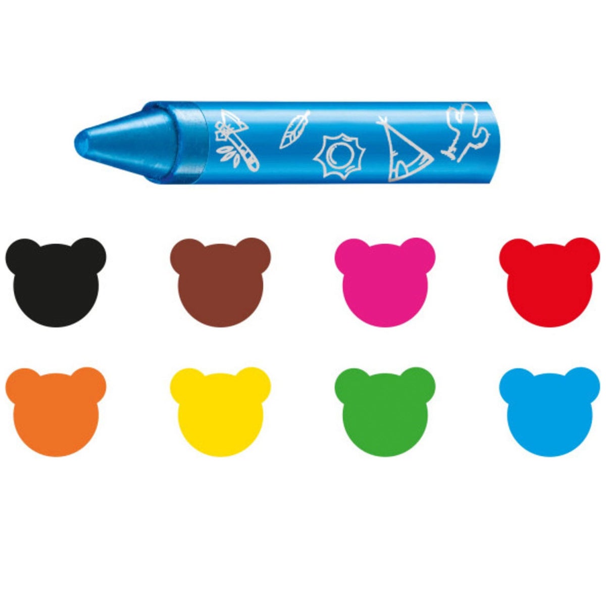 Waskrijt baby Carioca 8 stuks Waskrijt baby Carioca 8 stuks