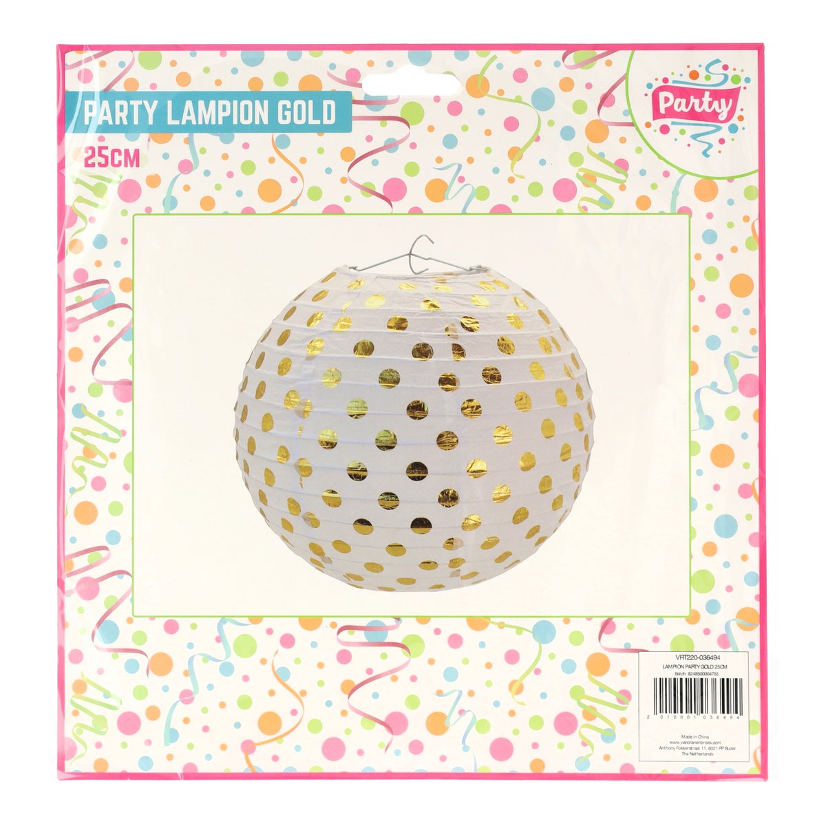 Lampion party gold 25 cm Lampion party gold 25 cm