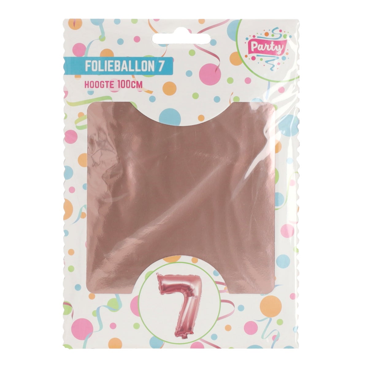 Folieballon 100 cm nr.7 rose gold Folieballon 100 cm nr.7 rose gold