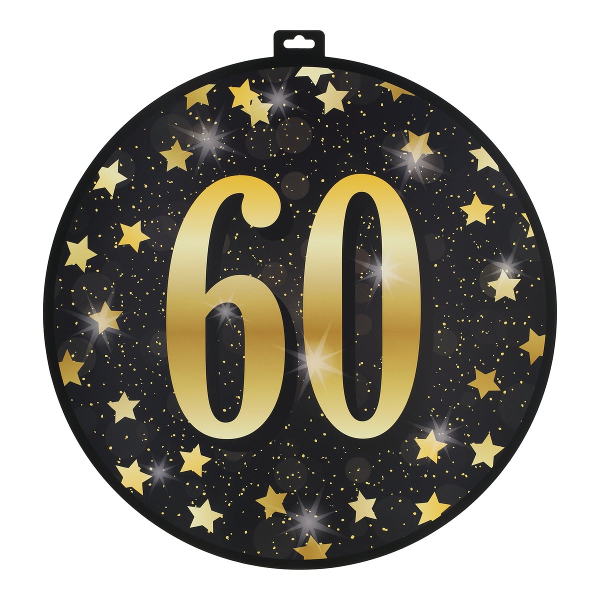 Hangbord 60 jaar party gold 50 cm Hangbord 60 jaar party gold 50 cm