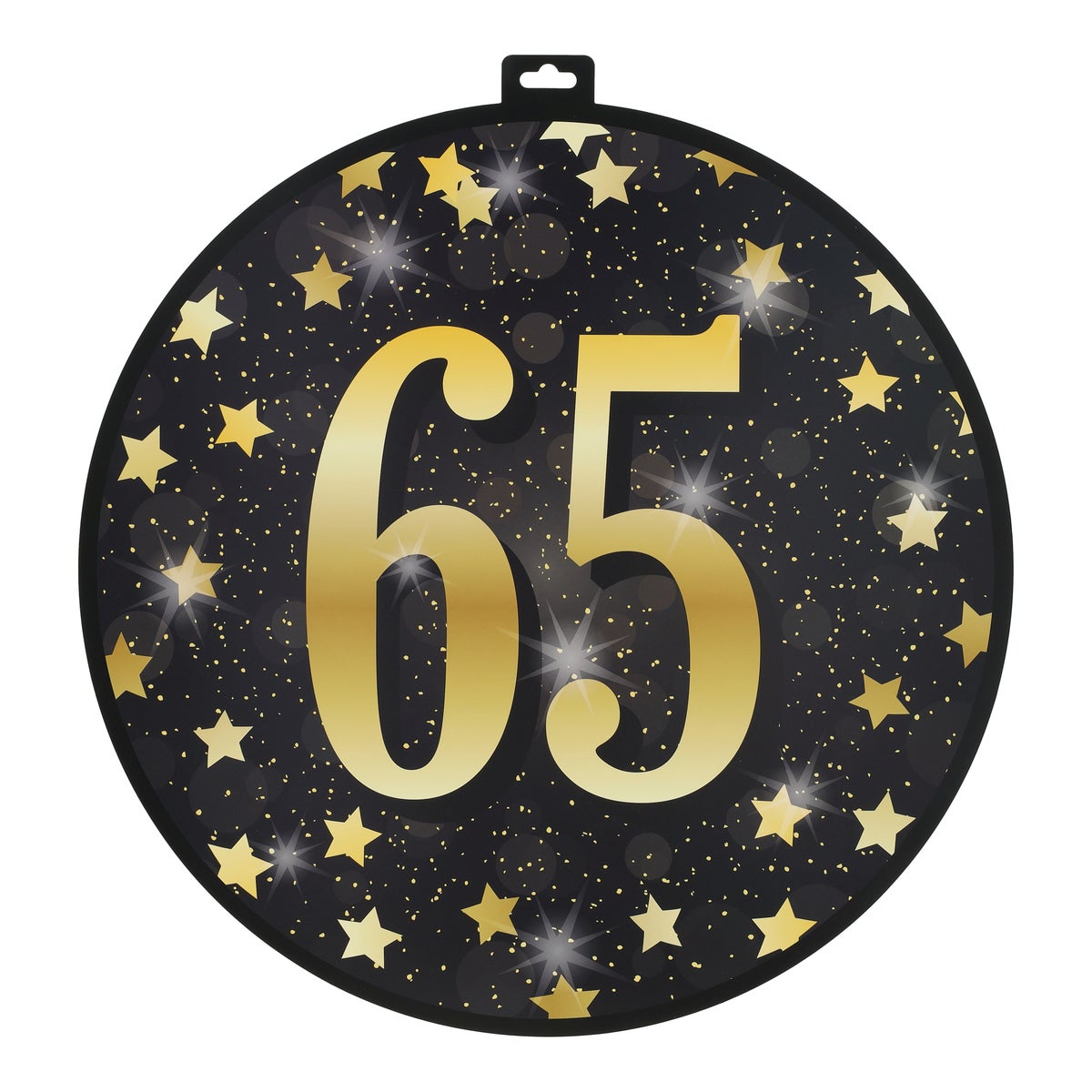 Hangbord 65 jaar party gold 50 cm Hangbord 65 jaar party gold 50 cm