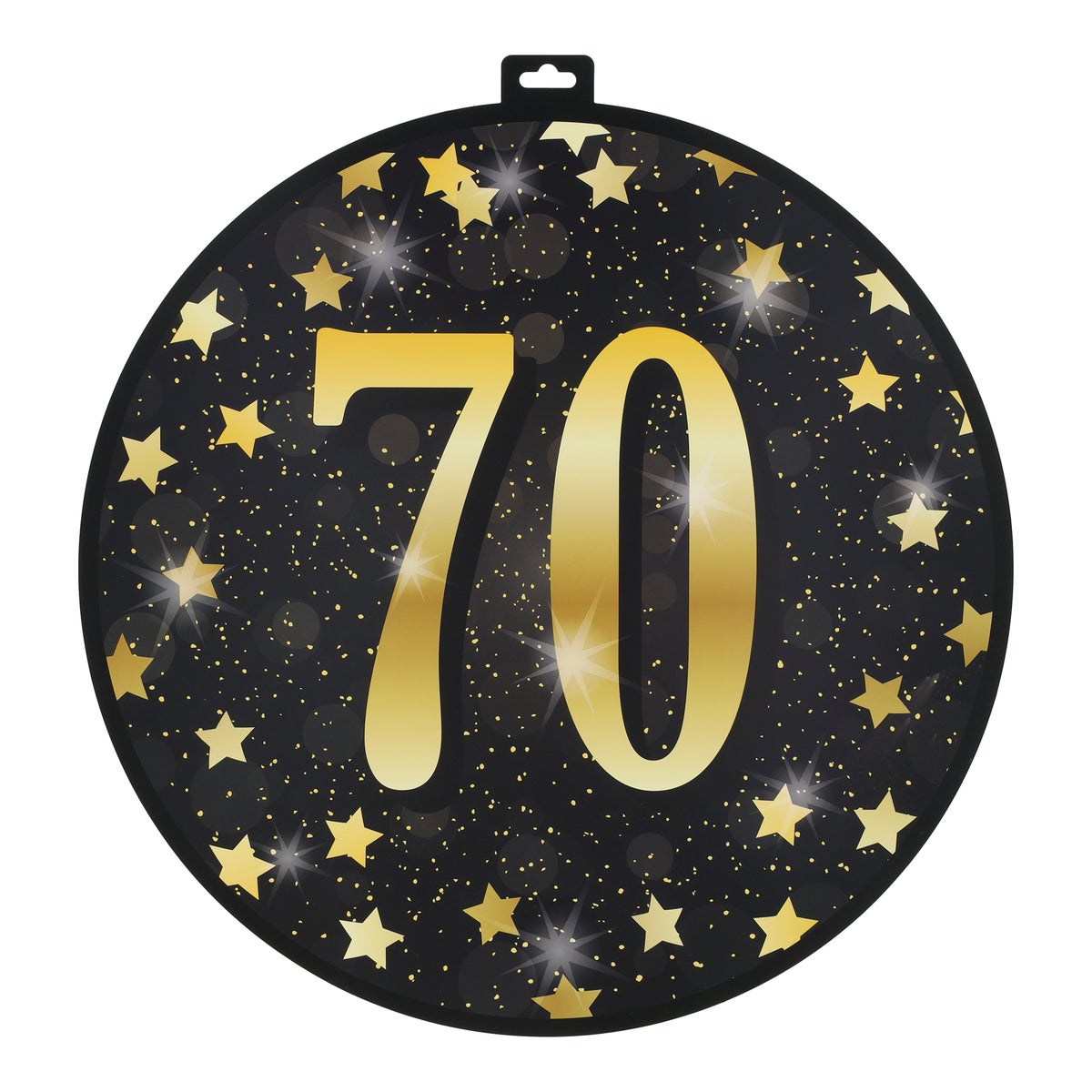 Hangbord 70 jaar party gold 50 cm Hangbord 70 jaar party gold 50 cm