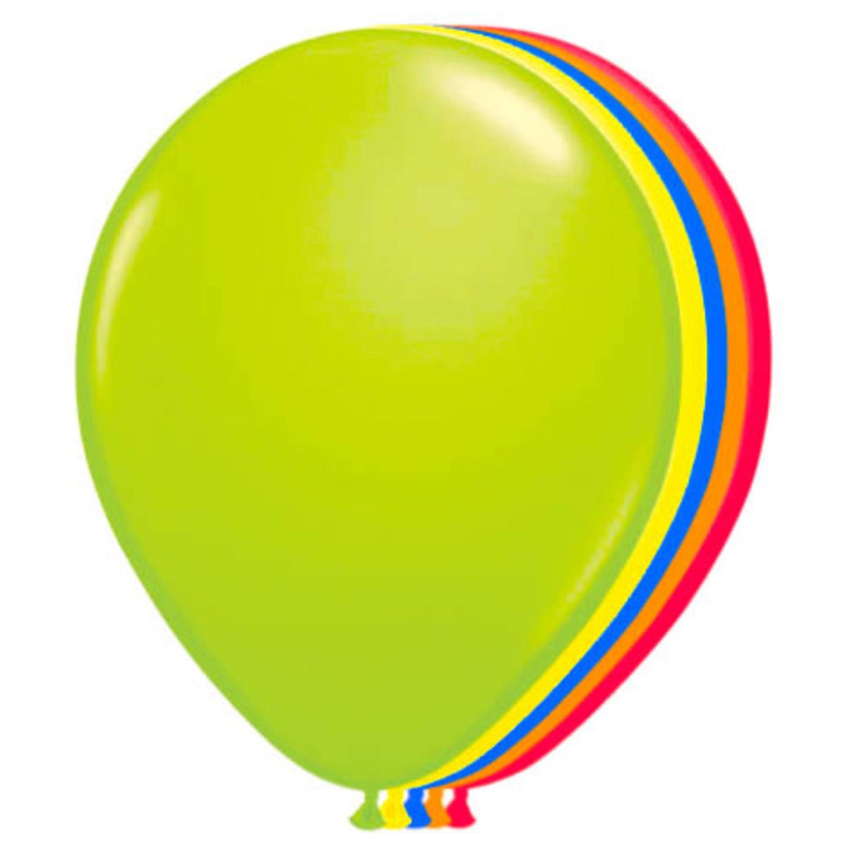 Ballon 25 cm neon 8 stuks Ballon 25 cm neon 8 stuks