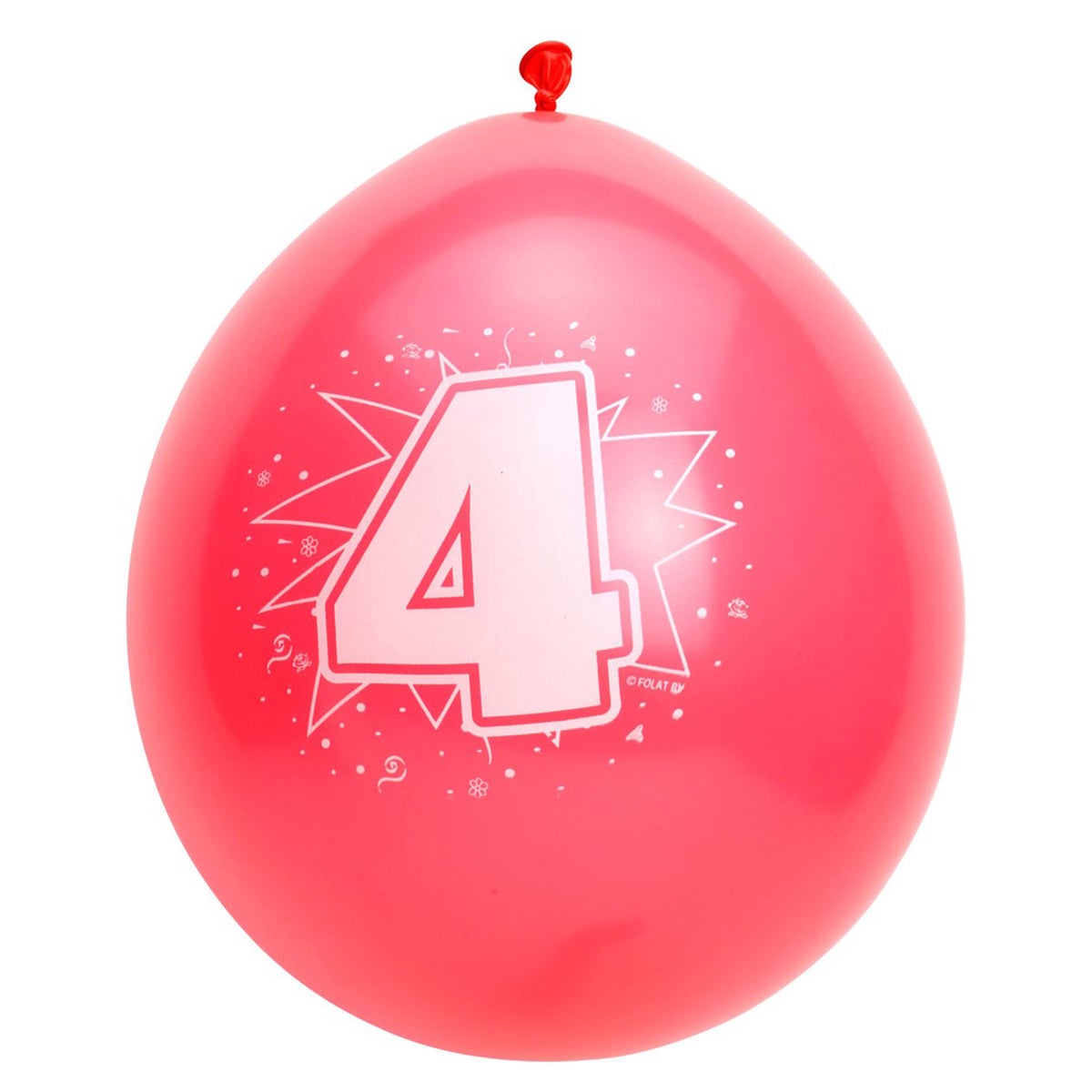 Ballon 30 cm 4 jaar 8 stuks Ballon 30 cm 4 jaar 8 stuks