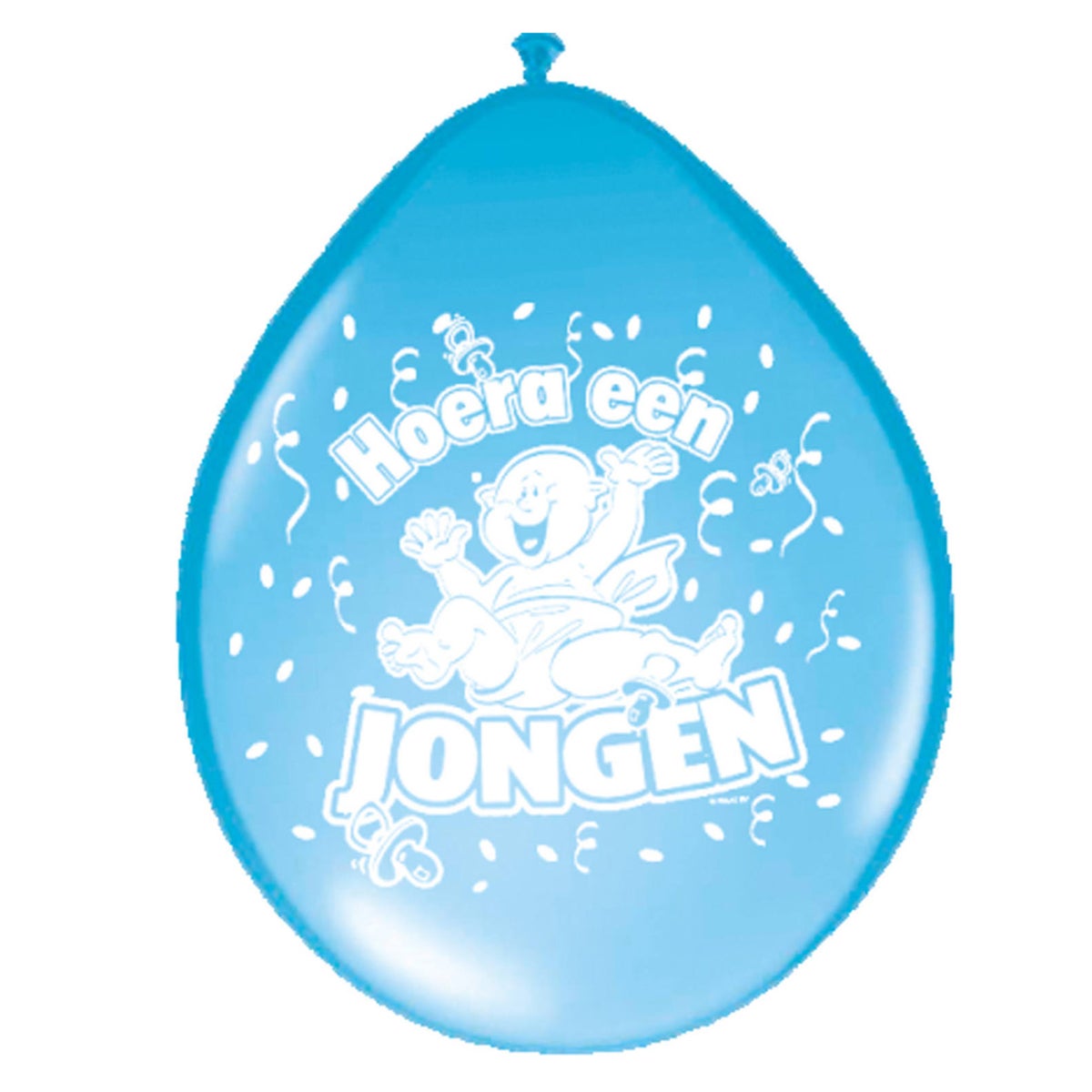Ballon 30 cm blauw jongen 8 stuks Ballon 30 cm blauw jongen 8 stuks