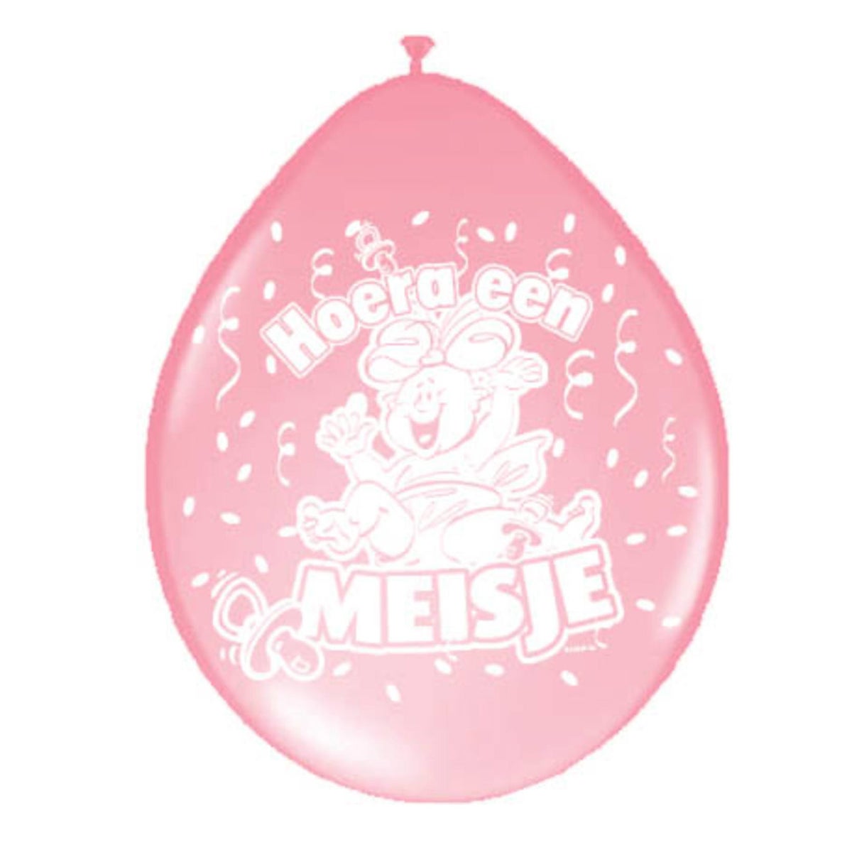 Ballon 30 cm roze meisje 8 stuks Ballon 30 cm roze meisje 8 stuks