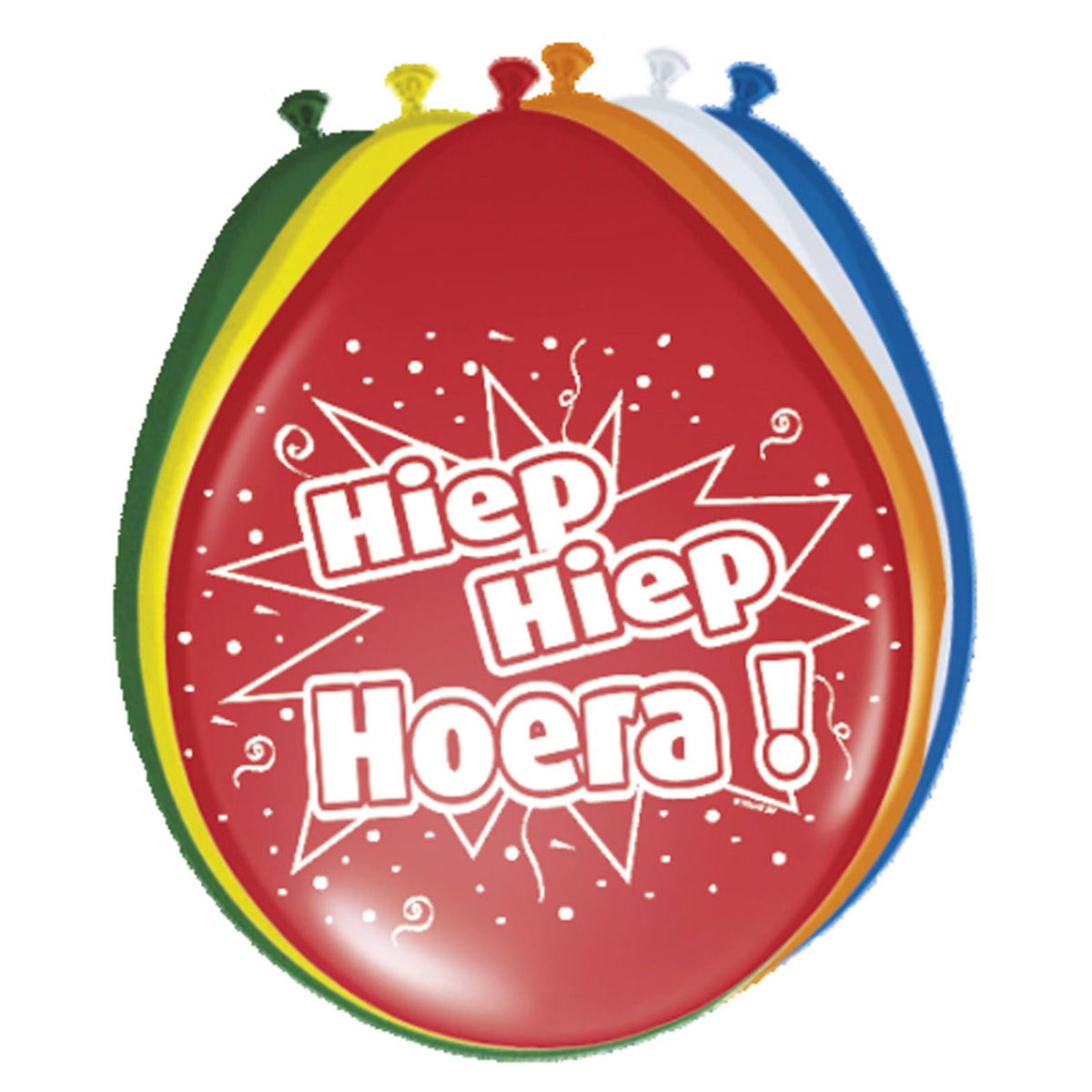 Ballon 30 cm Hoera 8 stuks Ballon 30 cm Hoera 8 stuks