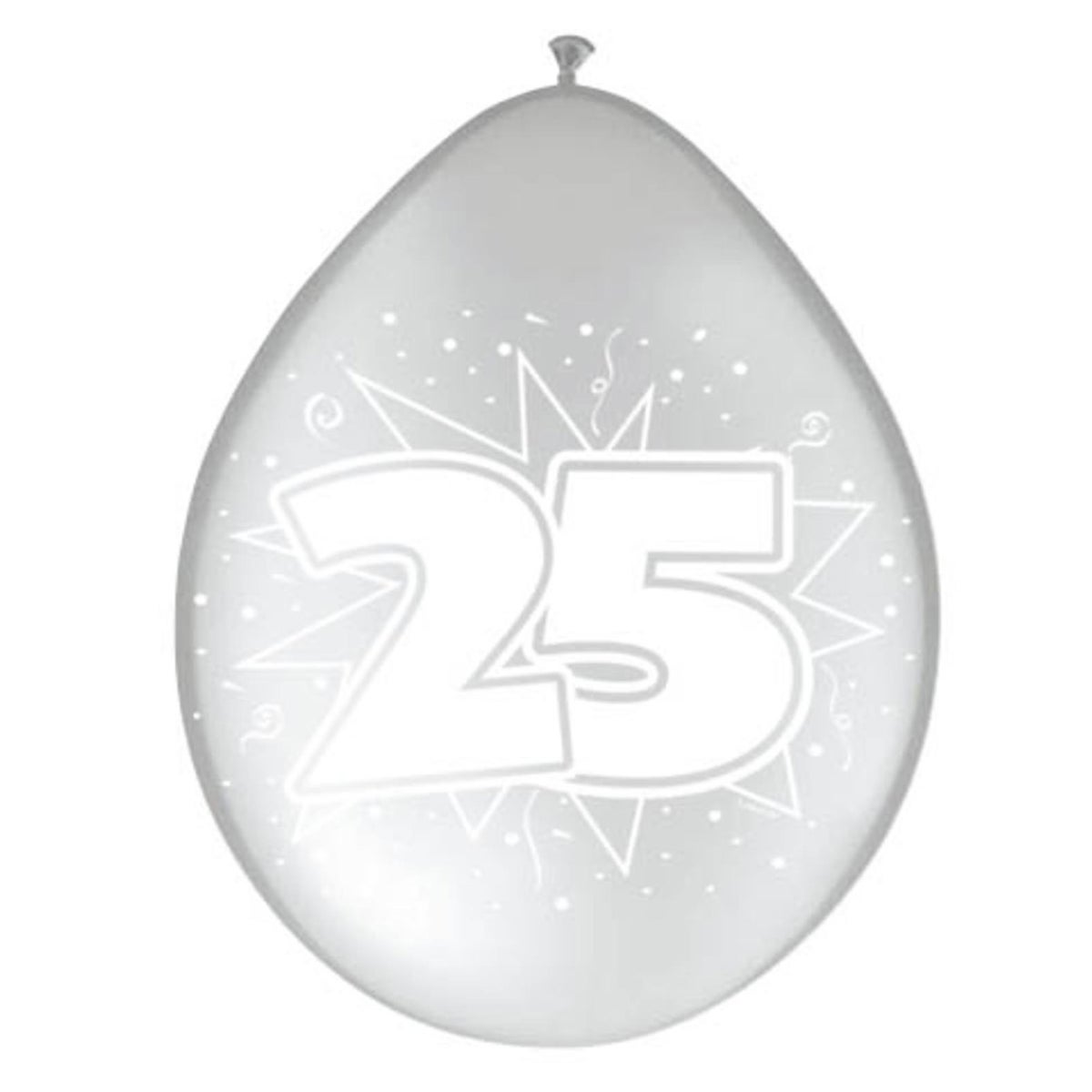 Ballon 25 jaar zilver 8 stuks Ballon 25 jaar zilver 8 stuks
