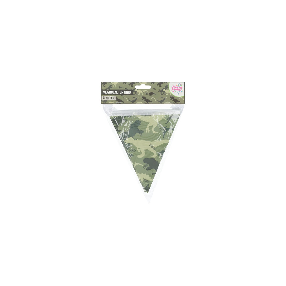 Vlaggenlijn 3 meter camo dino Vlaggenlijn 3 meter camo dino