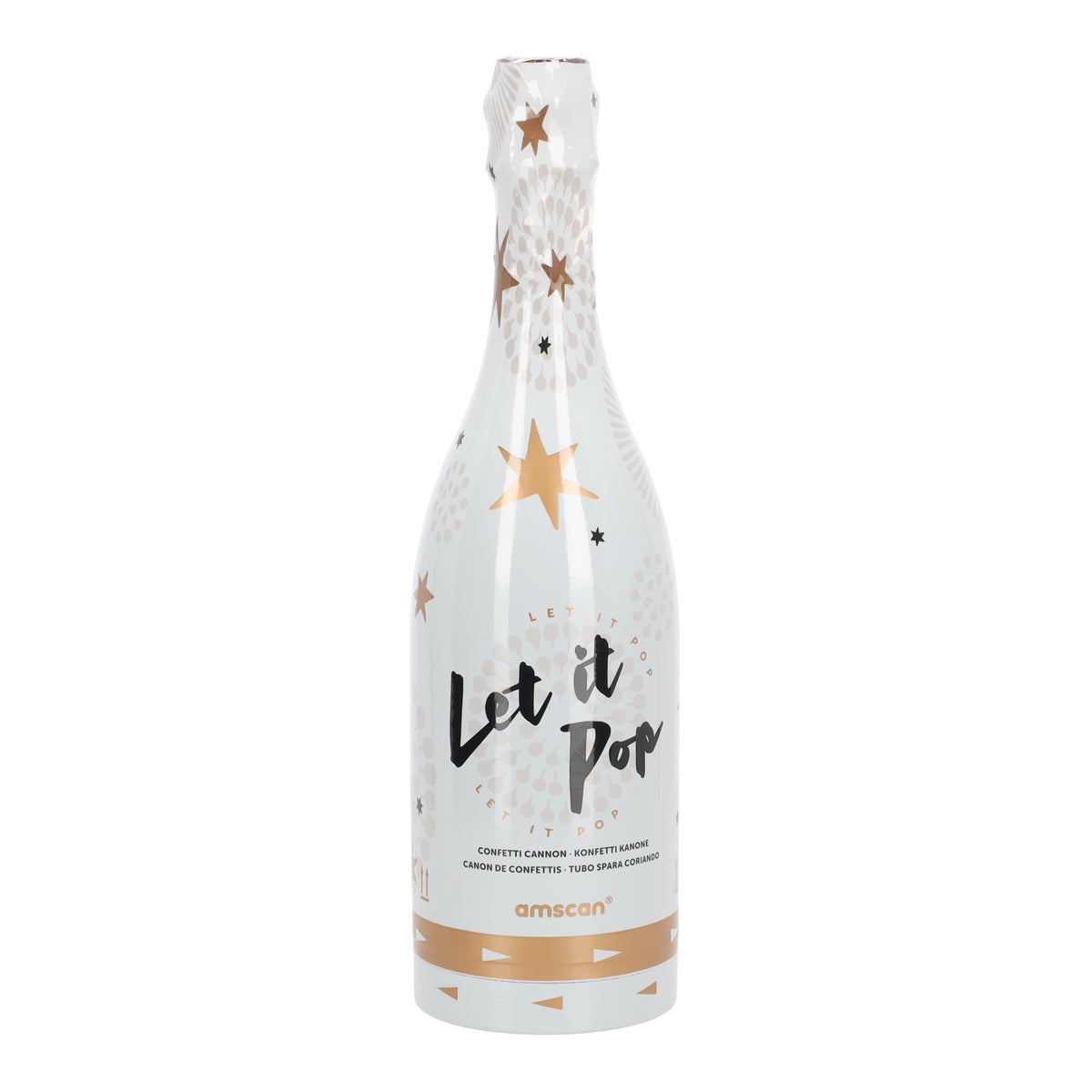 Confettifles kanon rosegold star foil 32 cm Confettifles kanon rosegold star foil 32 cm