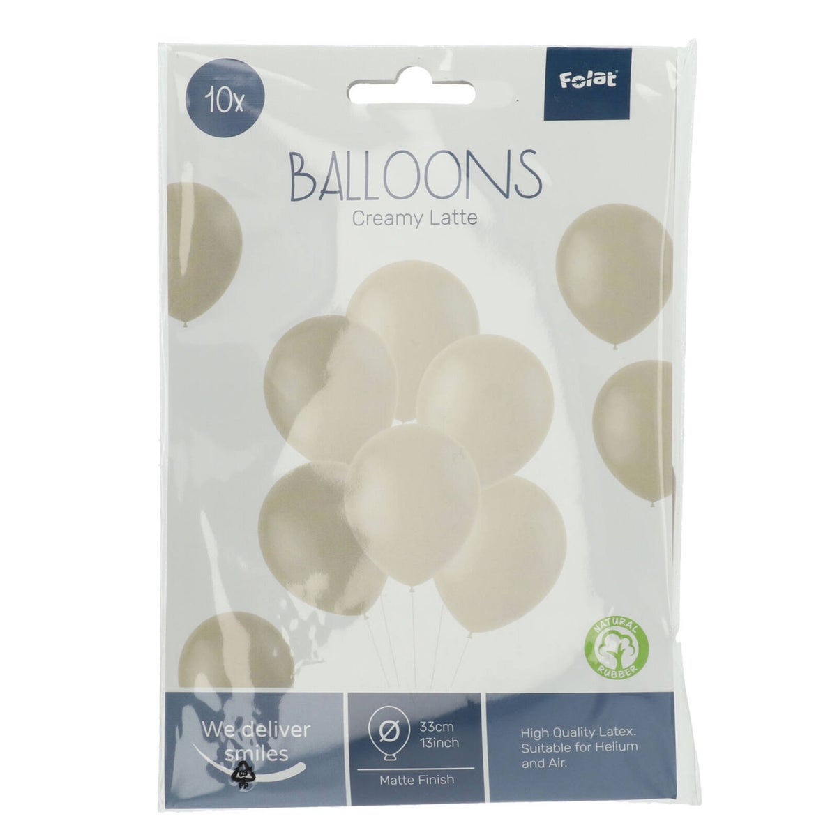 Ballon mat creamy latte 10 stuks 33 cm Ballon mat creamy latte 10 stuks 33 cm
