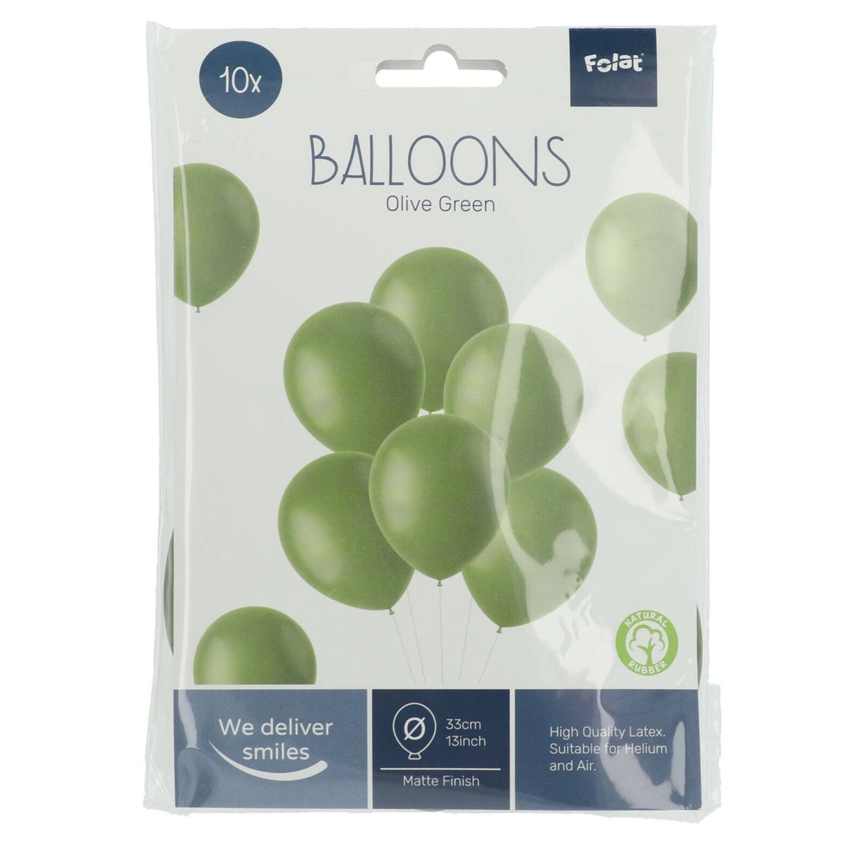 Ballon mat olive green 10 stuks 33 cm Ballon mat olive green 10 stuks 33 cm