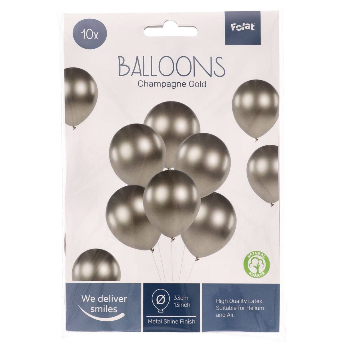 Ballon metallic champagne gold 10 stuks 33 cm Ballon metallic champagne gold 10 stuks 33 cm