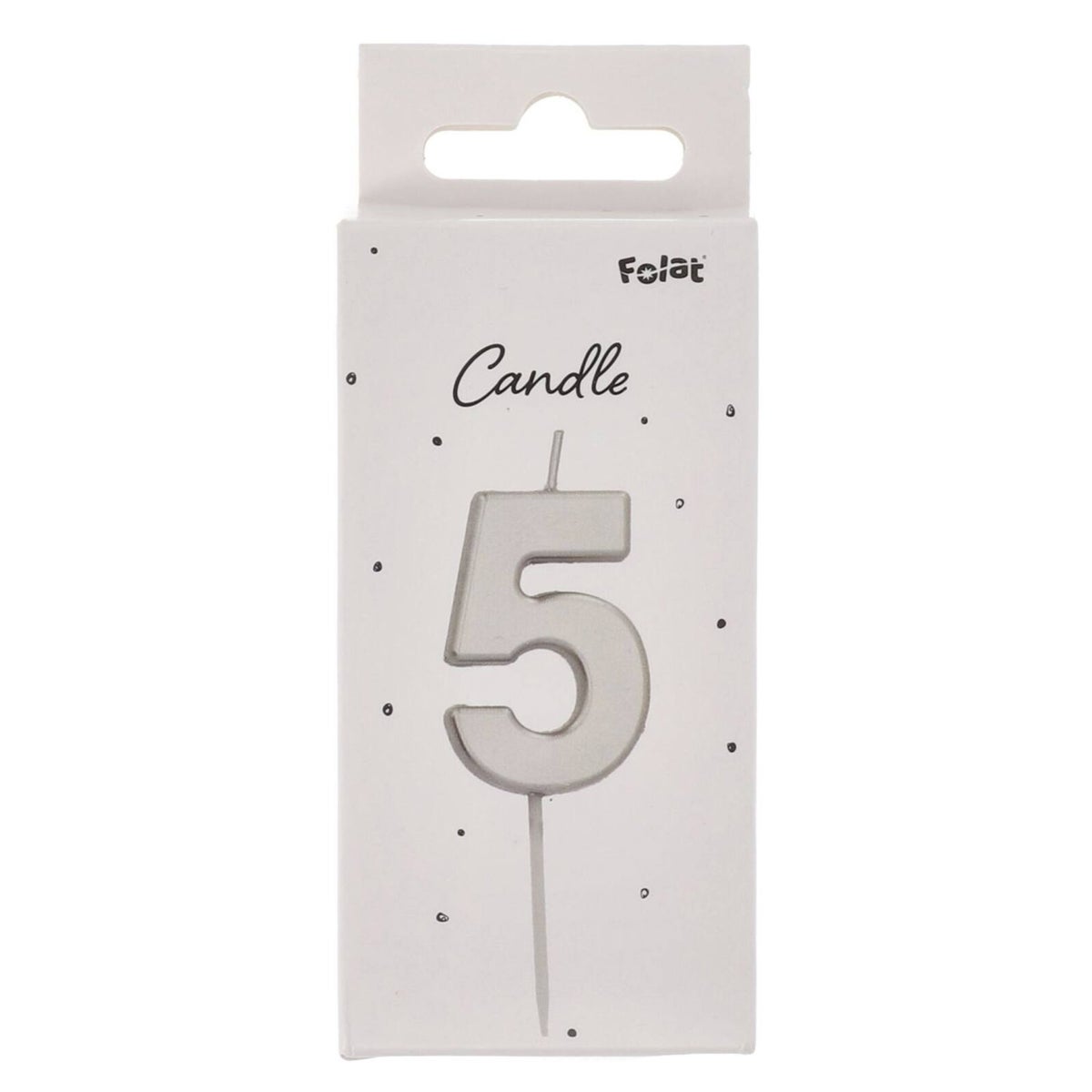 Kaars 5 zilver 5 cm Kaars 5 zilver 5 cm