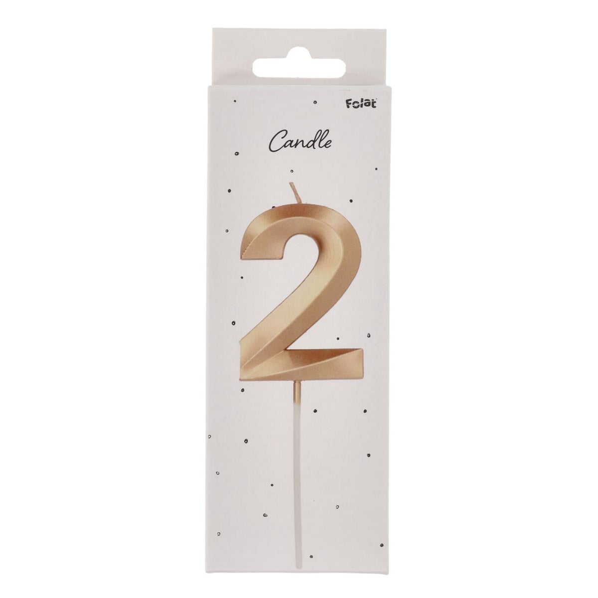 Kaars 2 goud 7 cm Kaars 2 goud 7 cm