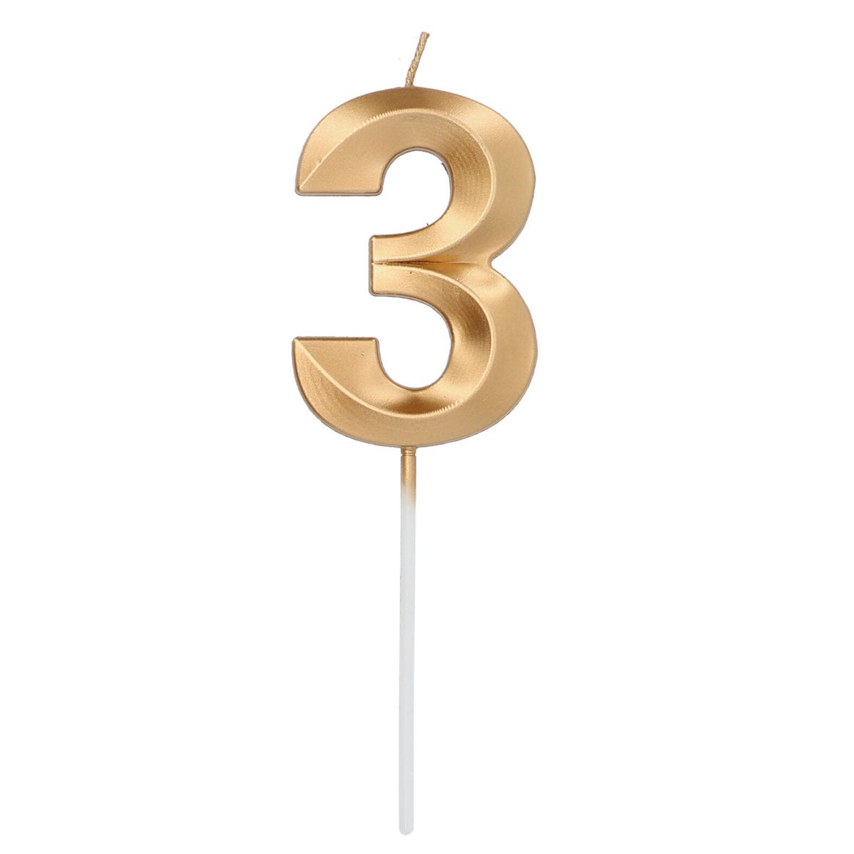 Kaars 3 goud 7 cm Kaars 3 goud 7 cm