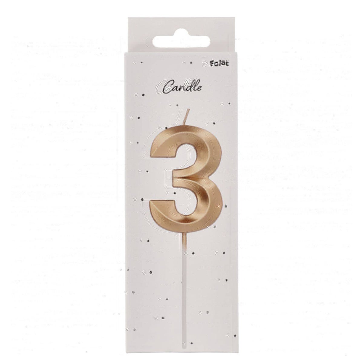 Kaars 3 goud 7 cm Kaars 3 goud 7 cm
