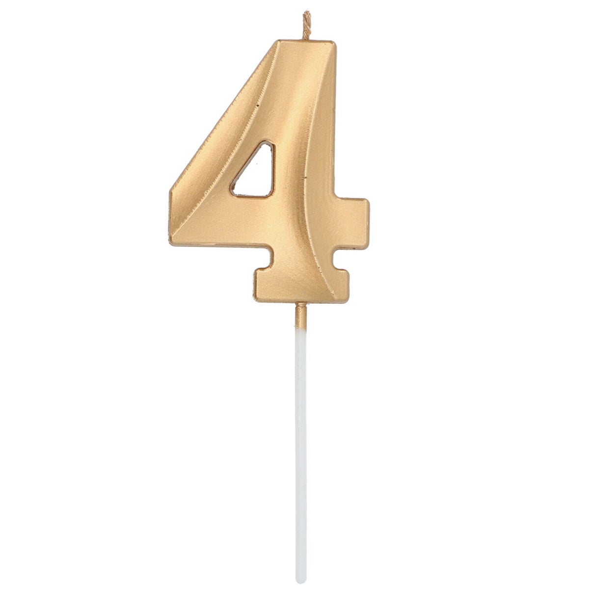 Kaars 4 goud 7 cm Kaars 4 goud 7 cm