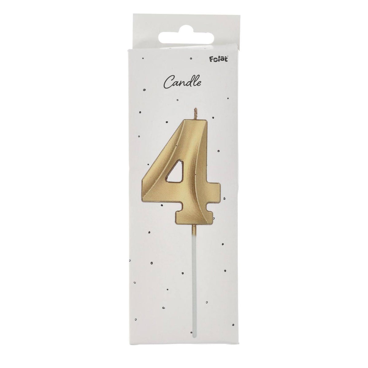 Kaars 4 goud 7 cm Kaars 4 goud 7 cm