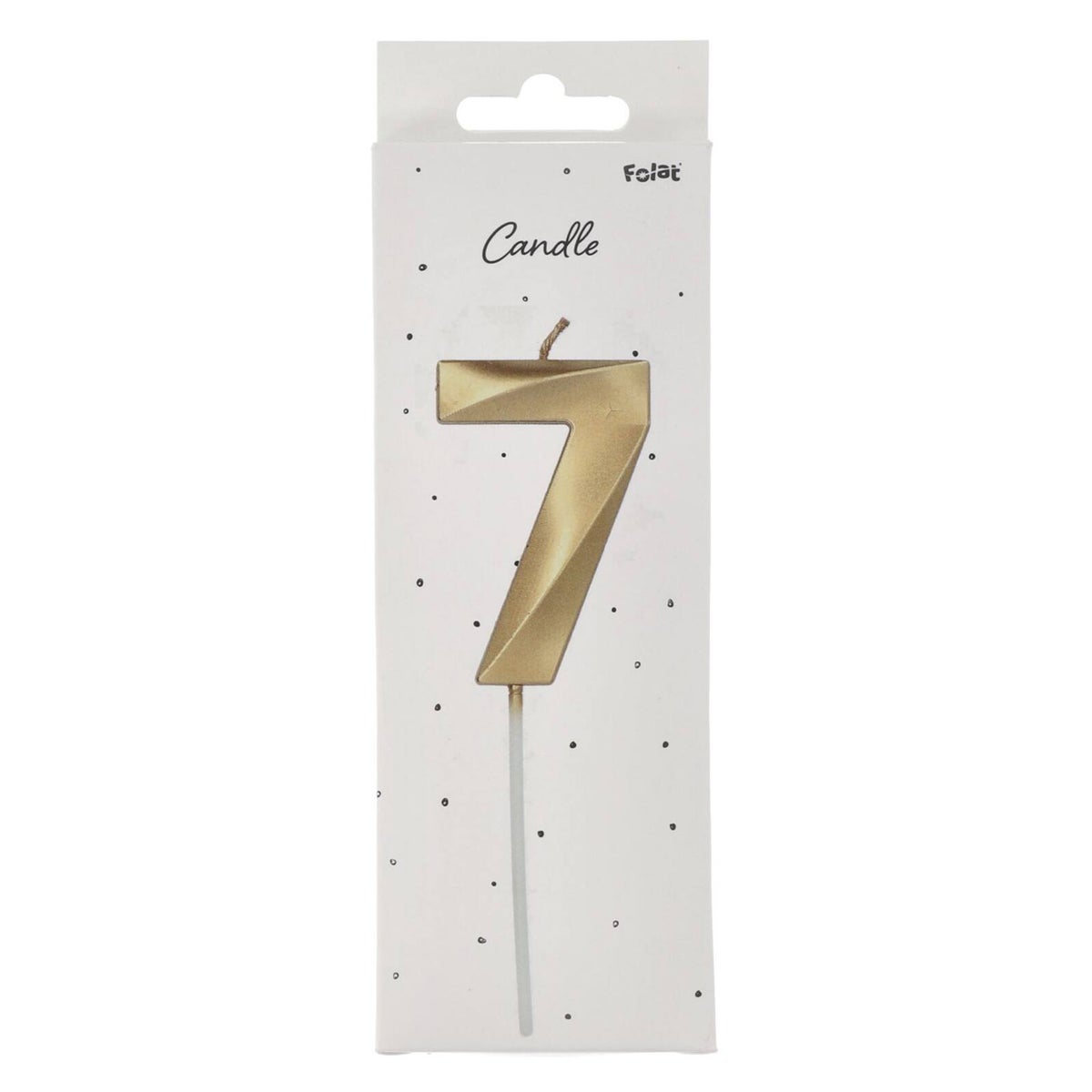 Kaars 7 goud 7 cm Kaars 7 goud 7 cm