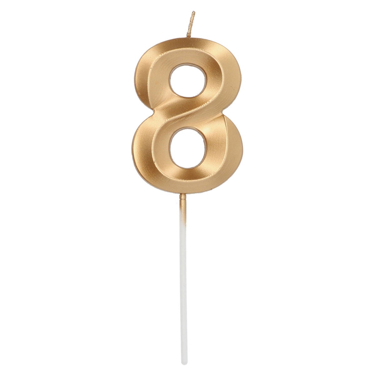 Kaars 8 goud 7 cm Kaars 8 goud 7 cm