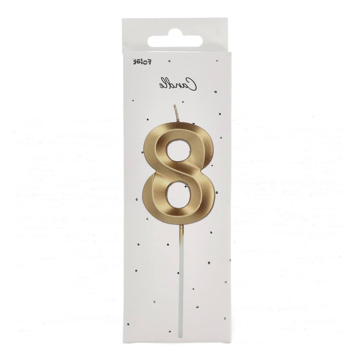 Kaars 8 goud 7 cm Kaars 8 goud 7 cm