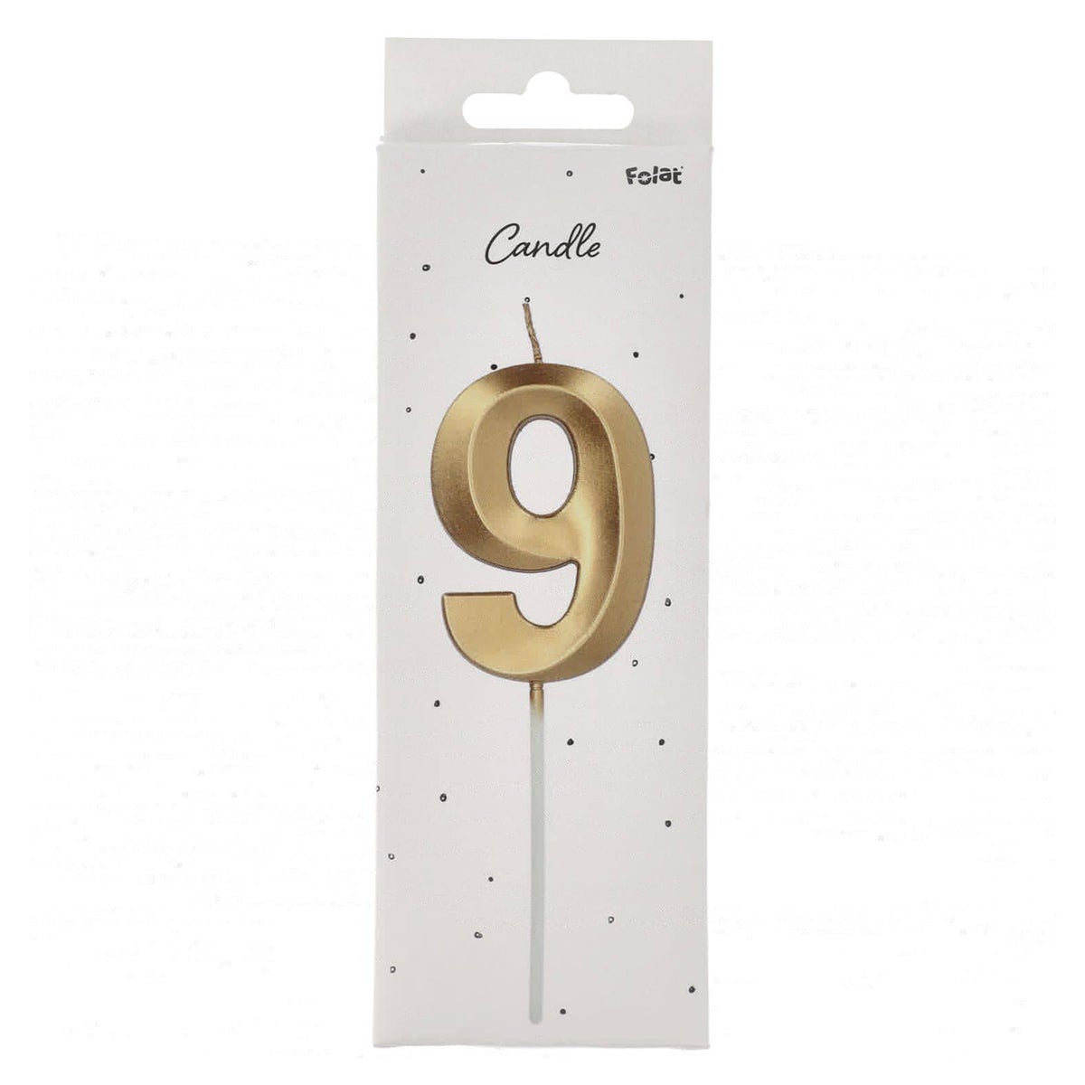 Kaars 9 goud 7 cm Kaars 9 goud 7 cm