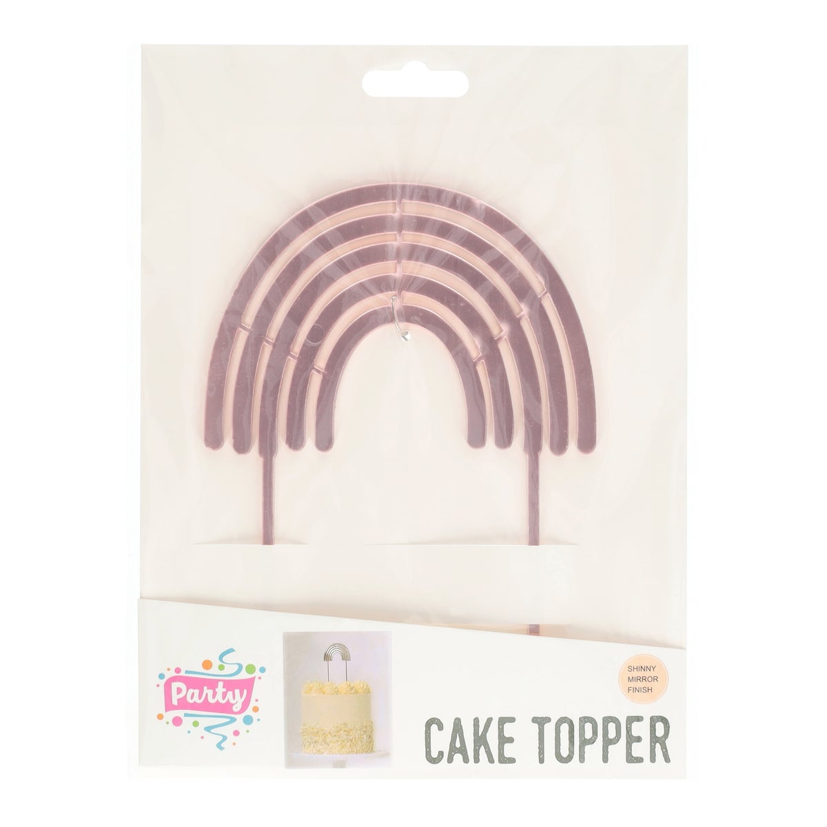 Caketopper regenboog roze 18 x12 cm Caketopper regenboog roze 18 x12 cm