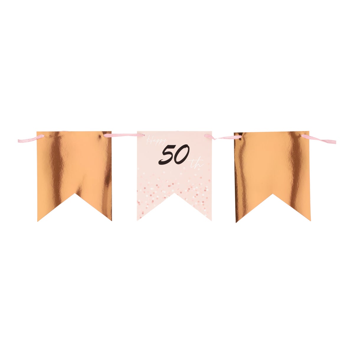 Vlaggenlijn 50 jaar rose gold 4 meter Vlaggenlijn 50 jaar rose gold 4 meter