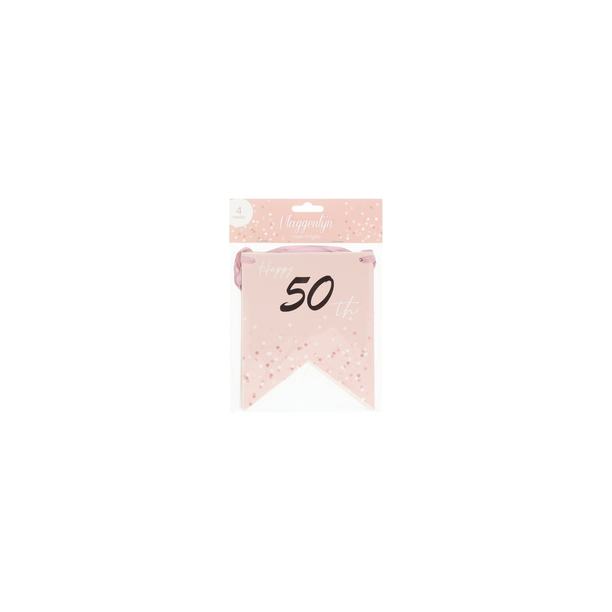Vlaggenlijn 50 jaar rose gold 4 meter Vlaggenlijn 50 jaar rose gold 4 meter