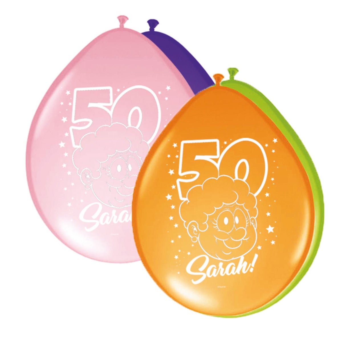 Ballon 8 stuks Sarah rainbow Ballon 8 stuks Sarah rainbow