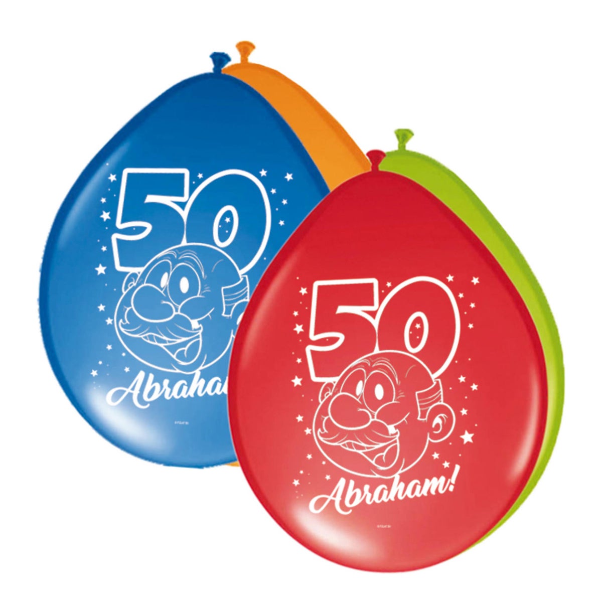 Ballon 8 stuks Abraham rainbow Ballon 8 stuks Abraham rainbow