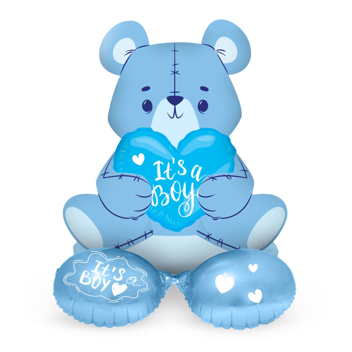 Folieballon beer met basis jongen Folieballon beer met basis jongen