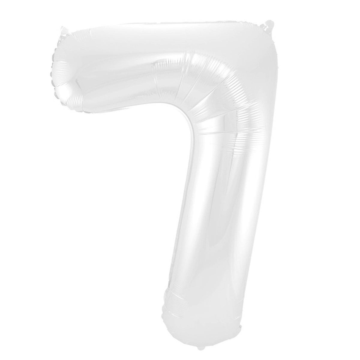 Folieballon 7 mat wit 86 cm Folieballon 7 mat wit 86 cm