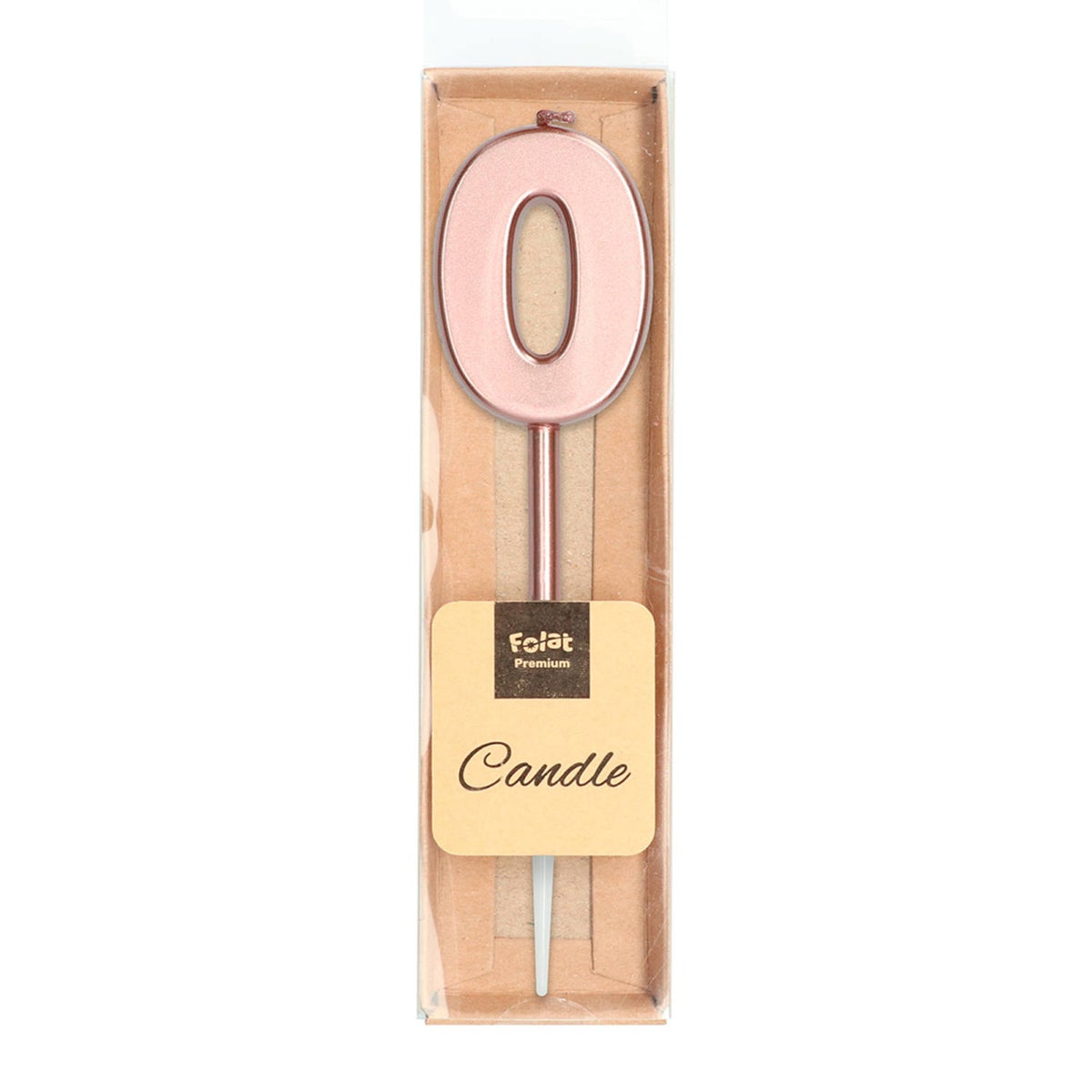 Kaars 0 rosegold 10 cm Kaars 0 rosegold 10 cm