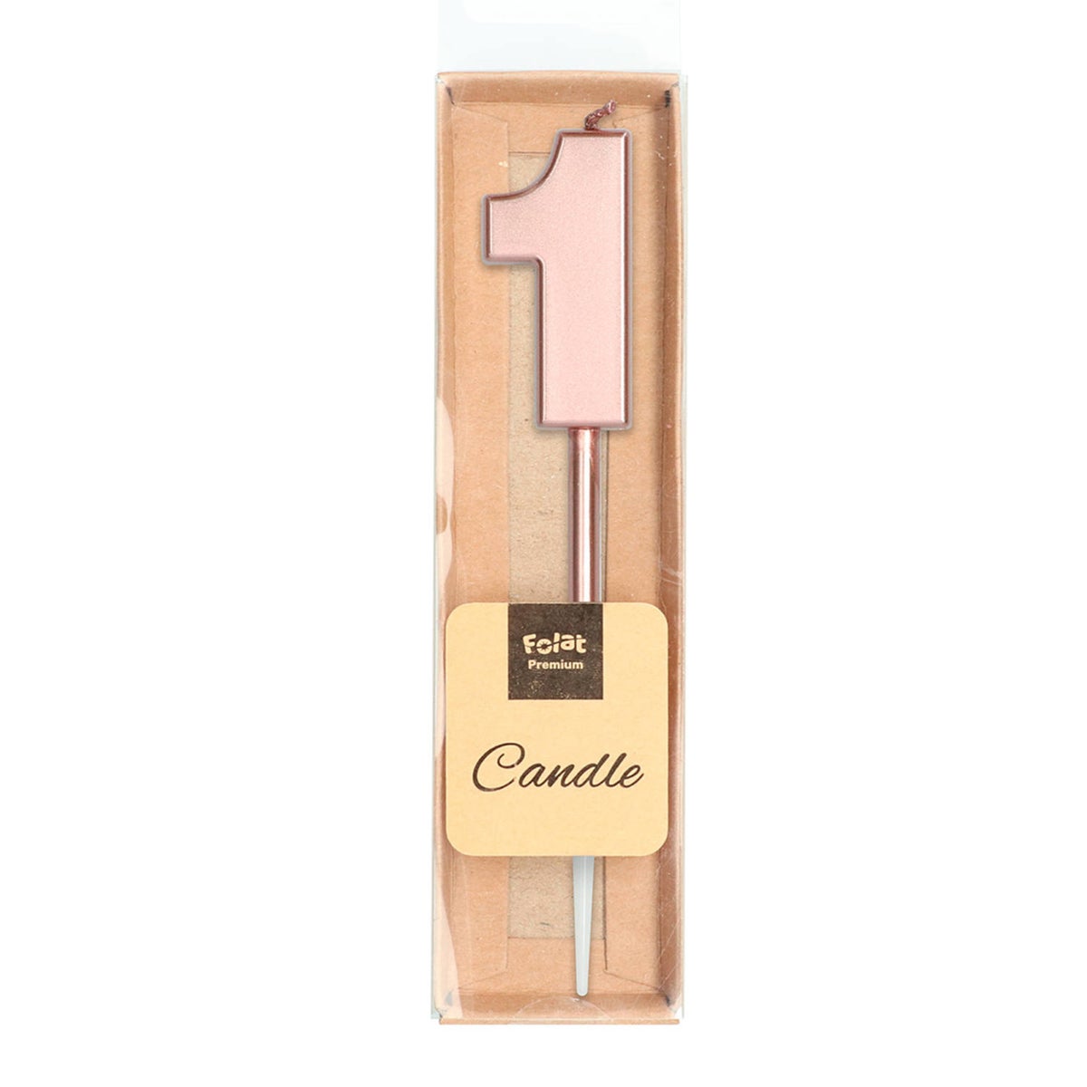 Kaars 1 rosegold 10 cm Kaars 1 rosegold 10 cm