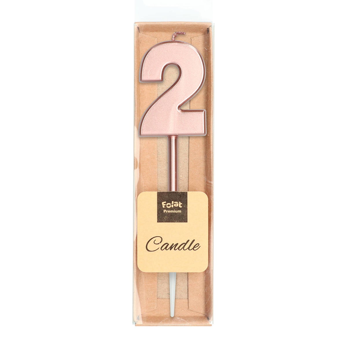 Kaars 2 rosegold 10 cm Kaars 2 rosegold 10 cm