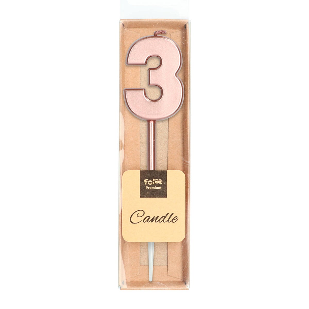 Kaars 3 rosegold 10 cm Kaars 3 rosegold 10 cm