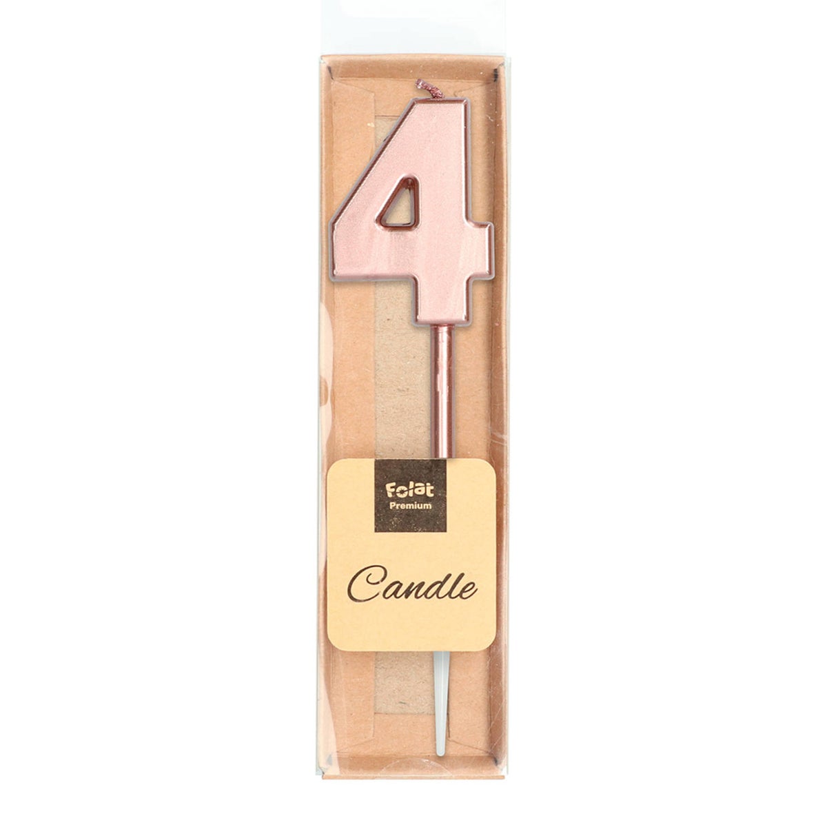 Kaars 4 rosegold 10 cm Kaars 4 rosegold 10 cm