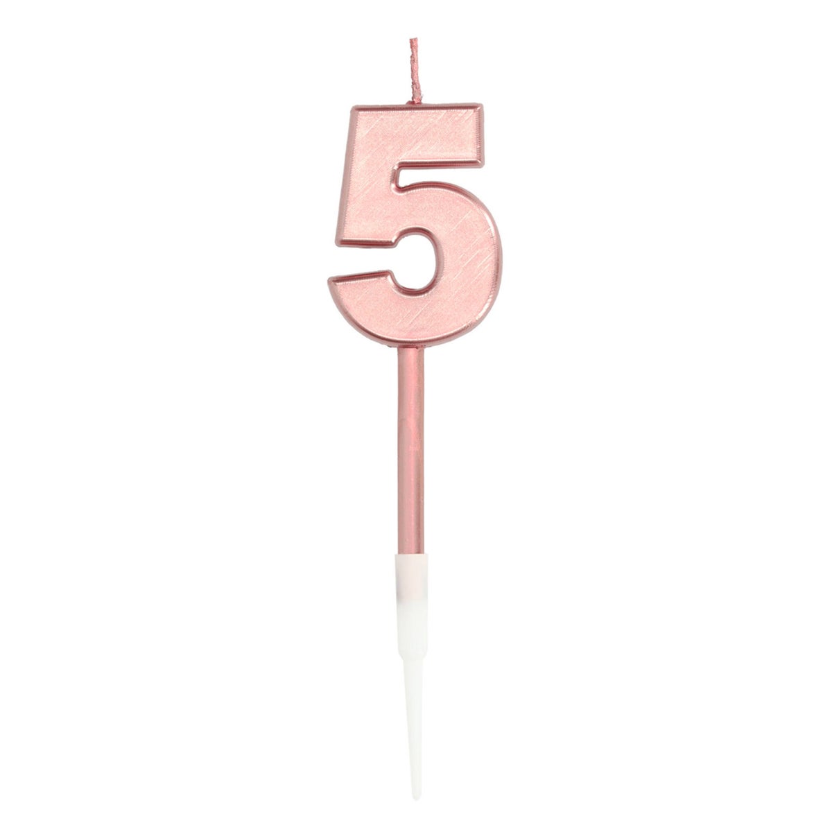 Kaars 5 rosegold 10 cm Kaars 5 rosegold 10 cm