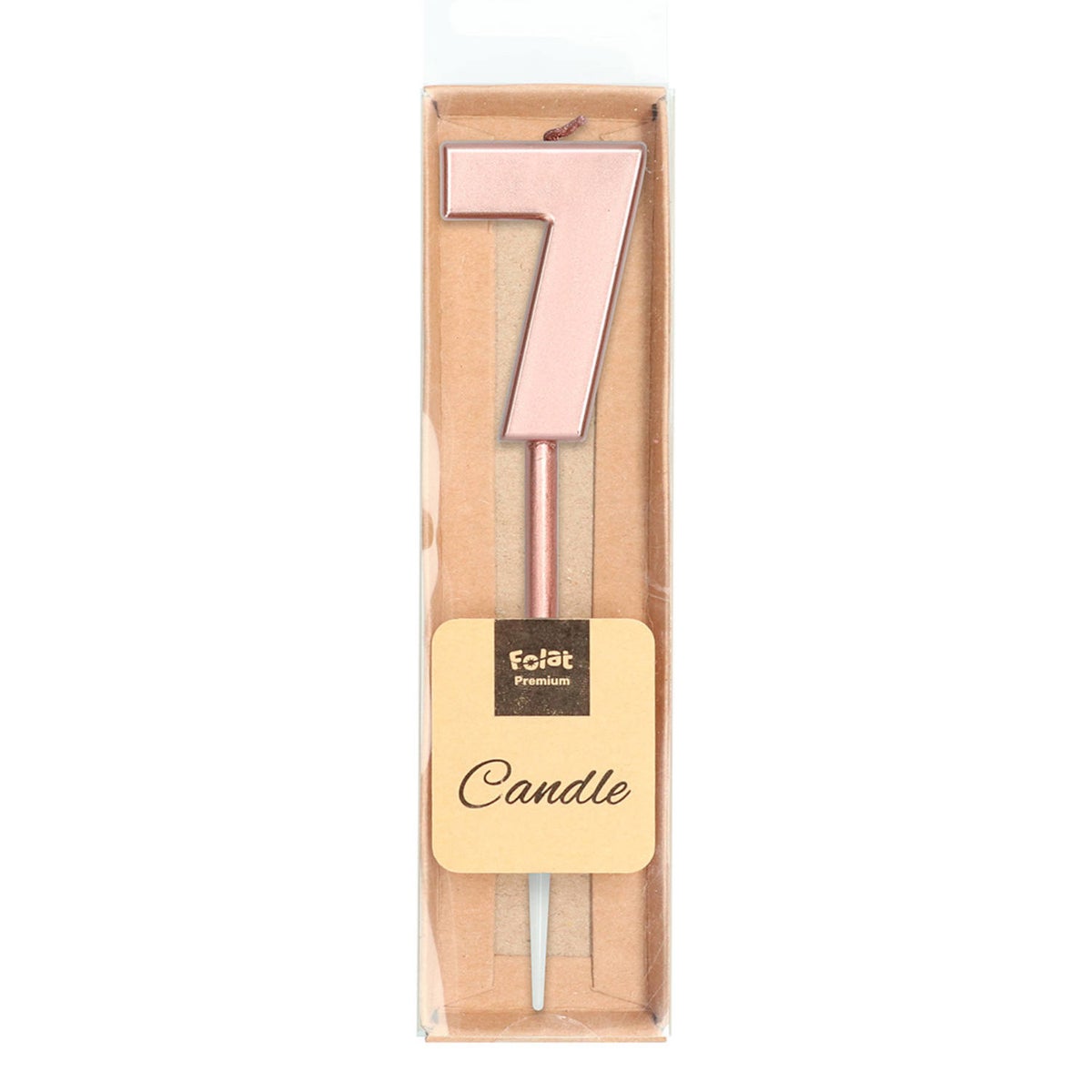 Kaars 7 rosegold 10 cm Kaars 7 rosegold 10 cm