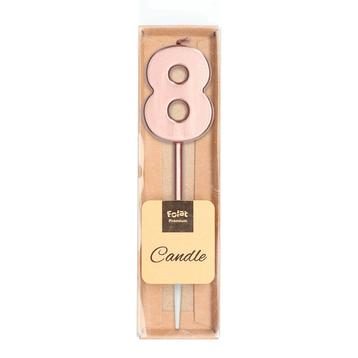 Kaars 8 rosegold 10 cm Kaars 8 rosegold 10 cm
